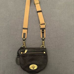 Fossil Black and Tan Crossbody Bag